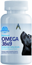 omega 369 fatty acids, balanced formulation, 1000mg capsules for dogs and cats