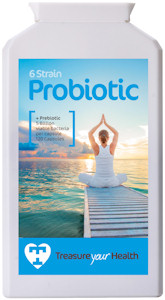 High strength probiotic with added prebiotic